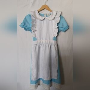 Blue and White Ruffle Mini Dress